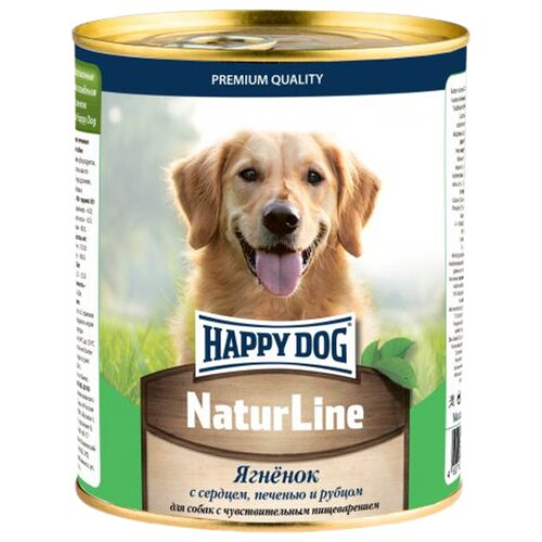 корм для собак Happy Dog NaturLine, при чувствительном пищеварении, ягненок с сердцем, печенью и рубцом 1 уп. х 1 шт. х 970 г фото