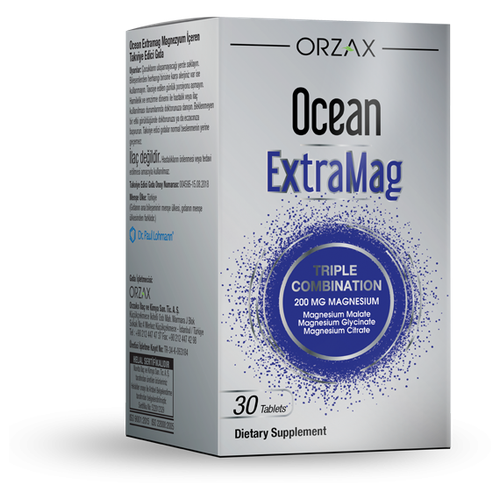 фото Ocean Extramag Orzax магний цитрат, малат и глицинат, 30 таблеток, купить за 852 руб онлайн