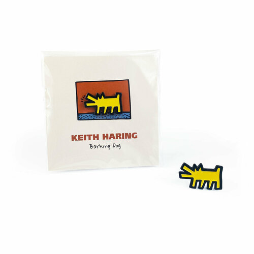 Значок металлический / Little Pins / Keith Haring - Barking Dog / Картины / Искусство фото