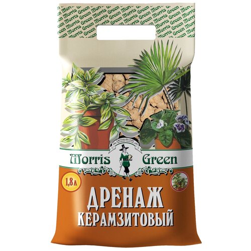 Дренаж керамзитовый Morris Green коричневый, 1.8 л, 1.8 кг фото