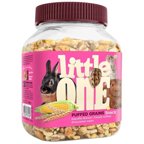 Лакомство для кроликов, хорьков, грызунов Little One Snack Puffed grains, 100 г фото