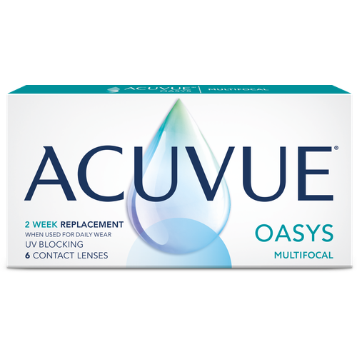 Контактные линзы ACUVUE Oasys Multifocal, 6 шт., R 8,4, D +2,5, ADD: высокая фото