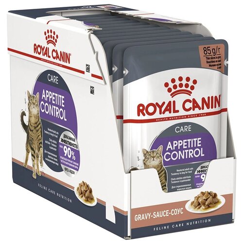 Влажный корм для стерилизованных кошек Royal Canin Appetite Control Care, 12 шт. х 85 г (кусочки в желе) фото