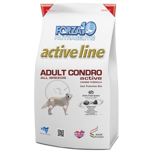 Сухой корм для собак Forza10 Active All Breeds Adult Condro при проблемах опорно-двигательного аппарата 1 уп. х 1 шт. х 10000 г фото