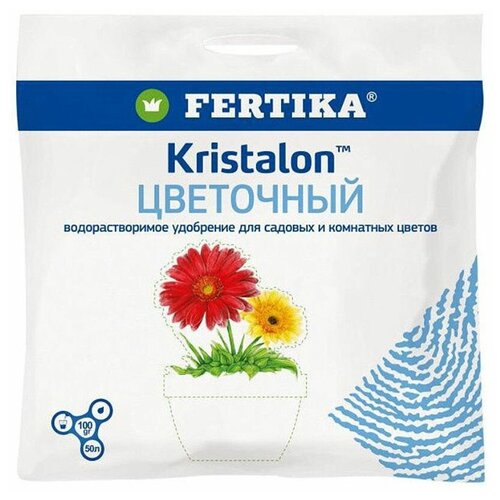 Удобрение FERTIKA Kristalon для цветов, 0.1 л, 100 г, 1 уп. фото