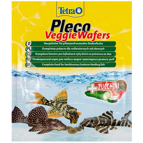 Сухой корм  для  рыб Tetra Pleco Veggie Wafers, 20 мл, 15 г фото