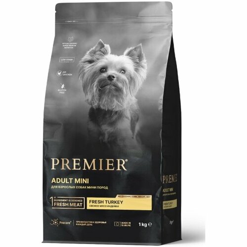 Корм сухой Premier Pet Premier Индейка для взрослых собак мелких пород, 1 кг фото