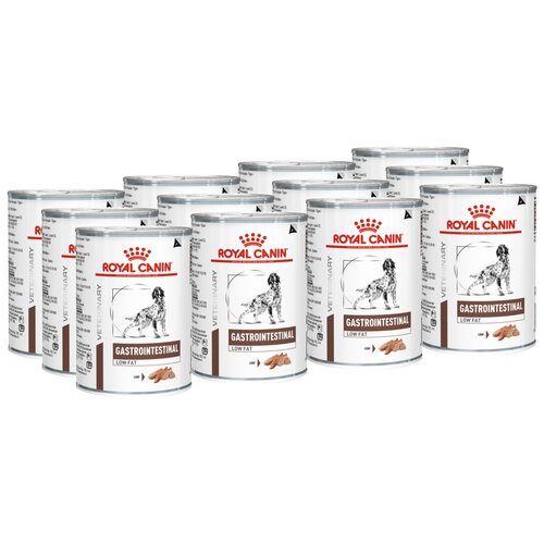 Влажный корм для собак Royal Canin Gastro Intestinal при болезнях ЖКТ, с низким содержанием жира 1 уп. х 12 шт. х 410 г фото