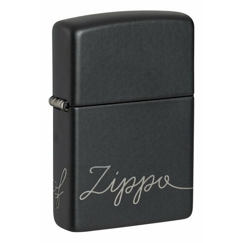 Оригинальная бензиновая зажигалка ZIPPO Classic с покрытием Black Matte, латунь/сталь, черная, матовая, 38x13x57 мм фото