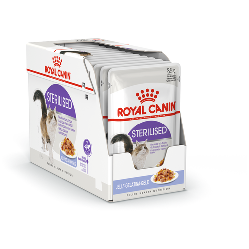 корм для стерилизованных кошек Royal Canin Sterilised 12 шт. х 85 г (кусочки в желе) фото