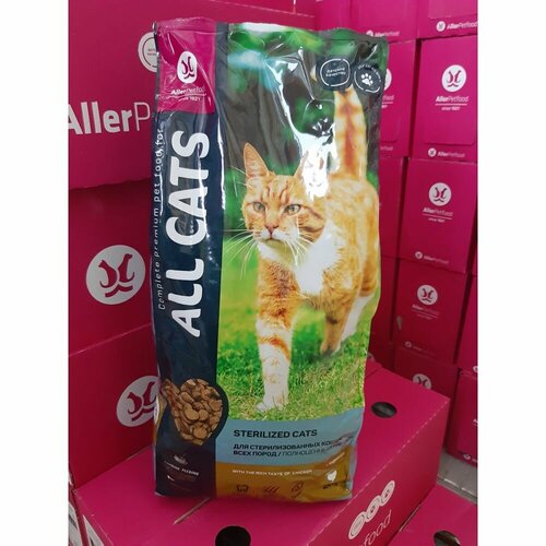 Сухой корм для стерилизованных кошек All Cats с курицей, 2.4кг. фото