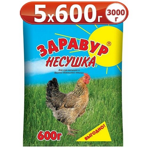 3кг Здравур Несушка для кур-несушек 600 г х5 шт Кормовая добавка Ваше Хозяйство фото