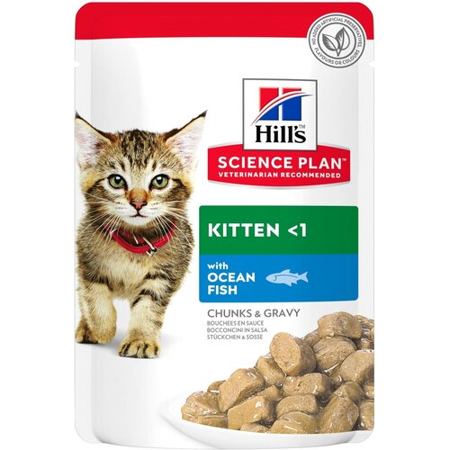 HILL'S SP Kitten Healthy Development Пауч д/котят с Океанической рыбой, соус фото