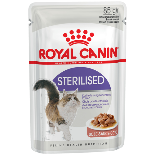 Влажный корм для стерилизованных кошек Royal Canin Sterilised (в соусе) 20 шт. х 85 г (кусочки в соусе) фото