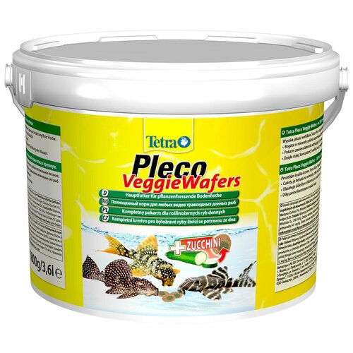 Сухой корм  для  рыб Tetra Pleco Veggie Wafers, 3.6 л, 1.8 кг фото