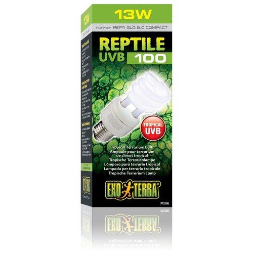 Лампа лампа люминесцентная Exo Terra Reptile UVB100 (Repti Glo 5.0 Compact) (PT2186) , 13 Вт фото