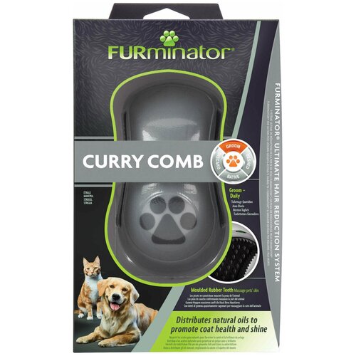 FURminator расческа резиновая Curry Comb зубцы 5 мм фото