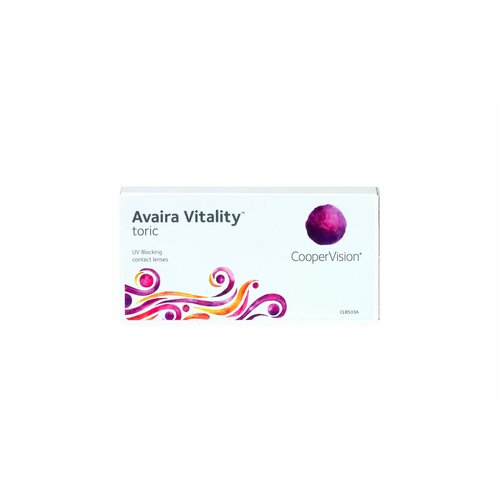 Контактные линзы CooperVision Avaira Vitality toric., 6 шт., R 8,5, D -2,25, CYL: -2,25, AХ: 10, бесцветный, 1 уп. фото