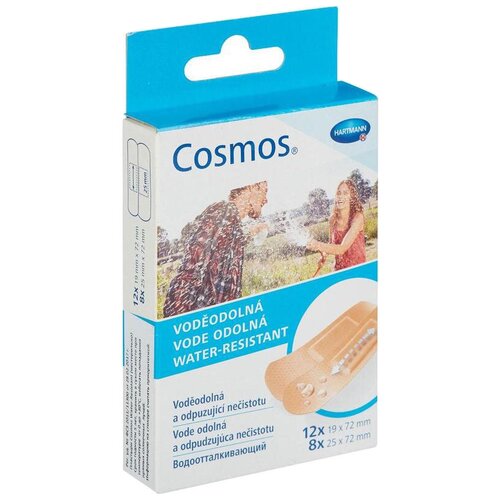 Hartmann Cosmos Water-resistant пластырь водоотталкивающий 2 размера, 20 шт. бежевый фото