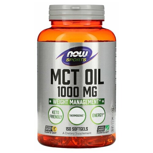 NOW Foods MCT Oil 1000 mg 150 капсул фото