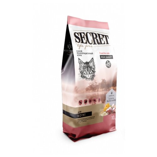 Сухой корм для котят Secret for Pets индейка, с рисом 10000 г фото