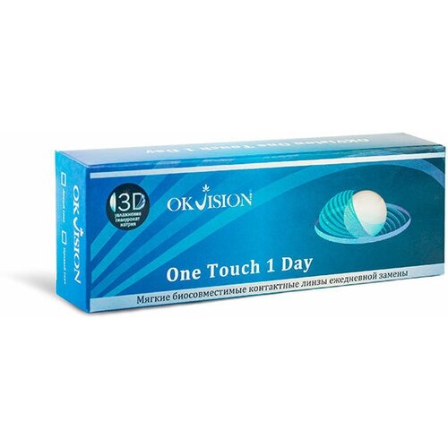 Контактные линзы OKVision One Touch 1 Day, 30 шт., R 8,6, D -1, 1 уп. фото