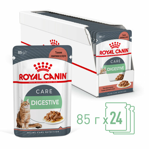 Влажный корм для взрослых кошек Royal Canin Digest Sensitive (Дайджест Сенситив) с чувствительным пищеварением, соус, 24 х 85г фото