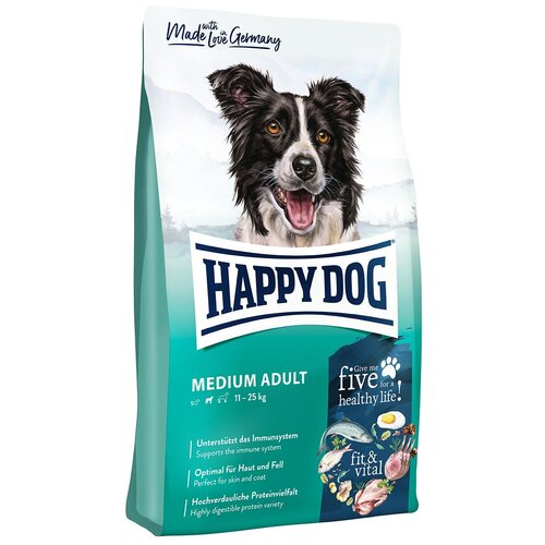 Сухой корм для собак Happy Dog Fit&Vital Medium Adult 1 уп. х 12000 г (для средних пород) фото