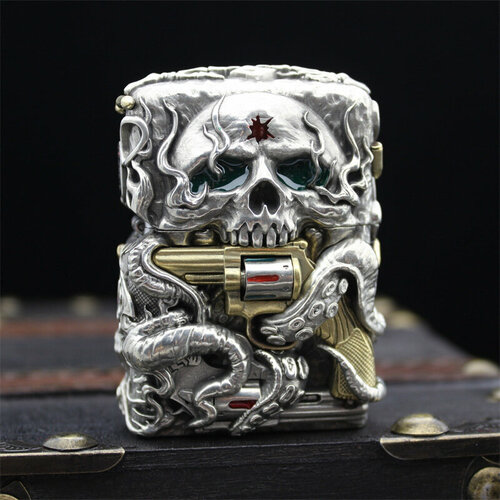 Zippo Skull Silver фото