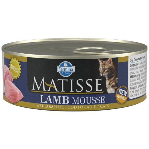 Корм Farmina Matisse Lamb Mousse (мусс) для кошек с ягненком, 85 г x 12 шт фото