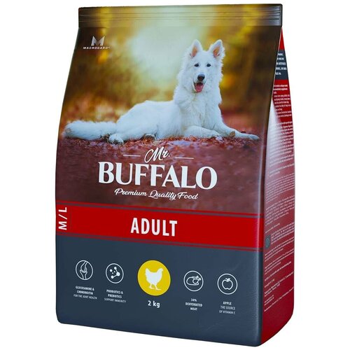 Сухой корм для собак Mr.BUFFALO Adult M/L с курицей 1 уп. х 1 шт. х 2000 г фото