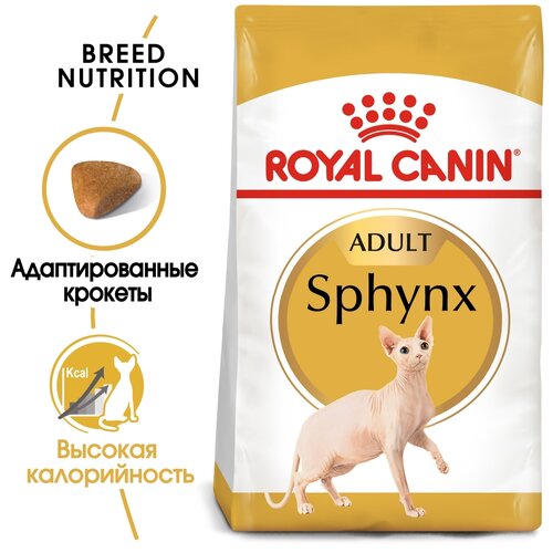 Сухой корм для кошек Royal Canin Sphynx Adult для взрослых кошек  породы Сфинкс от 1 года до 12 лет 2 уп. х 2 шт. х 400 г фото