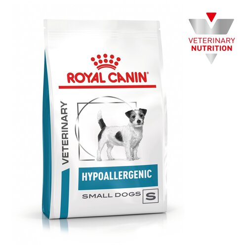 Сухой корм для взрослых собак Royal Canin Hypoallergenic HSD 24 Small Dog, при пищевой аллергии 1 уп. х 2 шт. х 1000 г (для мелких пород) фото