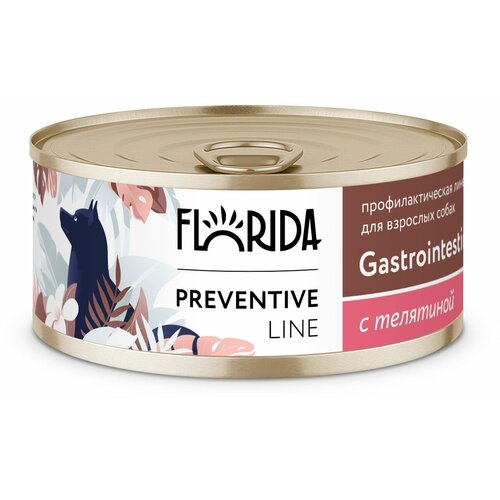 FLORIDA Gastrointestinal Консервы для собак при расстройствах пищеварения, с телятиной 0,1 кг. х 1 шт. фото