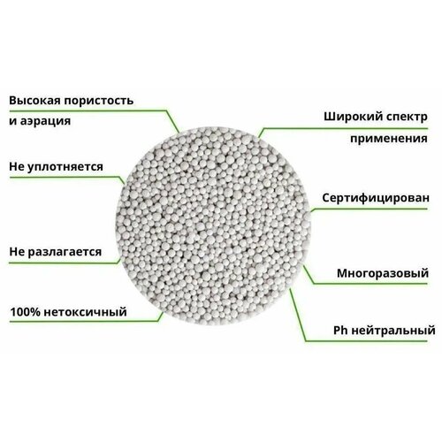 Грунт пеностекло для растений гранулированное Гидротон Фактура фр 2-4мм 15л фото