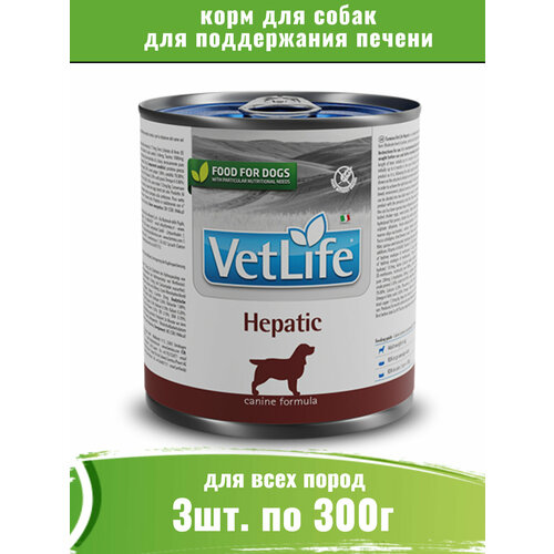 Farmina Vet Life Dog Hepatic 3шт по 300г корм для собак при заболеваниях печени фото