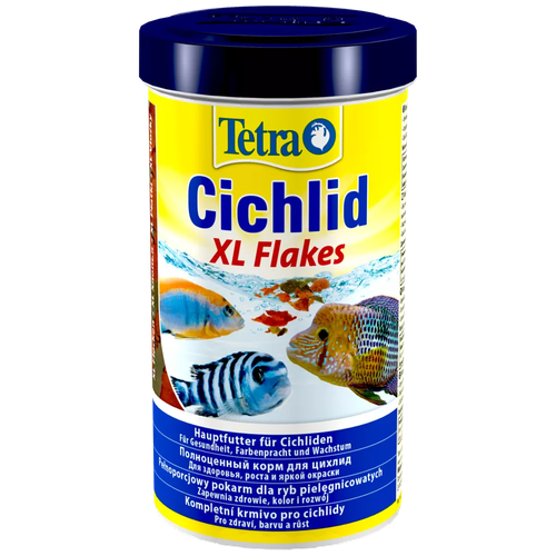 Сухой корм  для  рыб, ракообразных Tetra Cichlid XL Flakes, 500 мл, 80 г фото