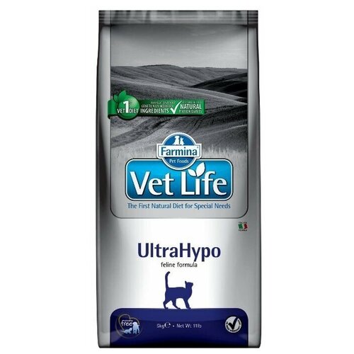 Сухой корм для кошек Farmina Vet Life UltraHypo при аллергии, при проблемах с ЖКТ 5000 г фото