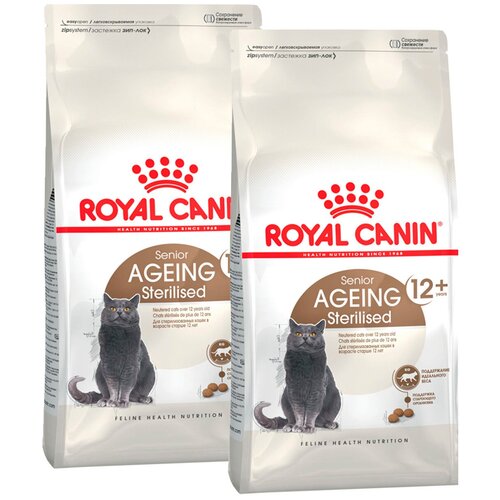 ROYAL CANIN AGEING STERILISED 12+ для пожилых кастрированных котов и стерилизованных кошек старше 12 лет (2 + 2 кг) фото