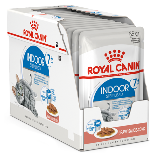 Влажный корм для стерилизованных пожилых кошек Royal Canin для живущих в помещении 12 шт. х 85 г (кусочки в соусе) фото