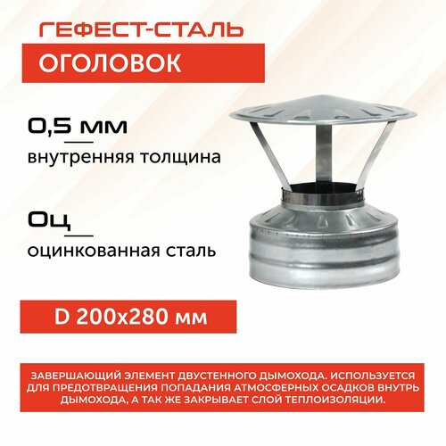 Оголовок 200х280, AISI 430/Оц, 0,5мм/0,5мм, (К), тип-2 фото