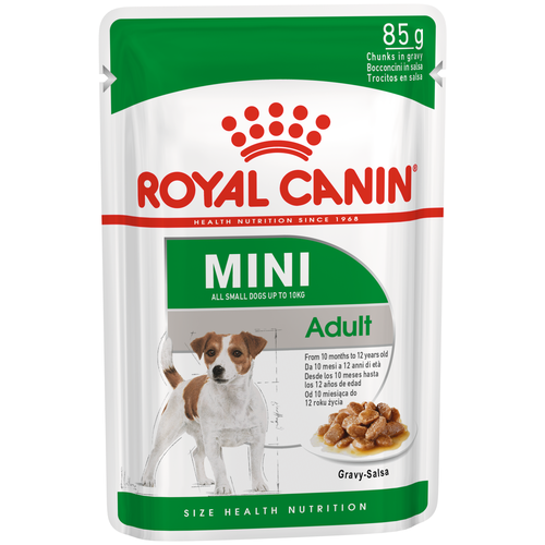 Влажный корм для собак Royal Canin Mini Adult Pouch 1 уп. х 16 шт. х 85 г (для мелких пород) фото