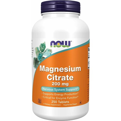 NOW Magnesium Citrate 200 мг 250 табл / Нау Магния Цитрат 200 мг 250 табл фото