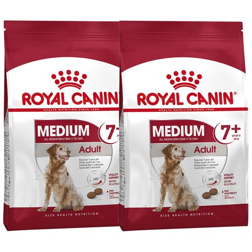 Сухой корм Royal Canin Medium Adult 7+ для собак средних размеров старше 7 лет 1 уп. х 2 шт. х 15000 г (для средних пород) фото