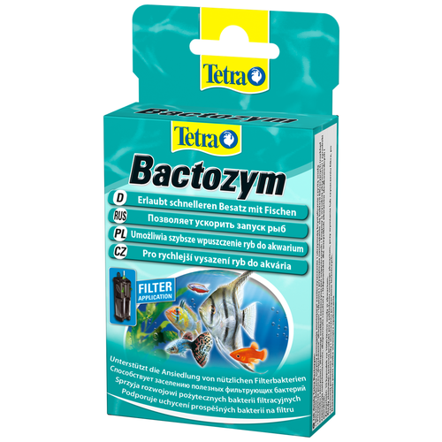 Tetra Bactozym средство для запуска биофильтра, 10 шт., 1 л, 9 г фото