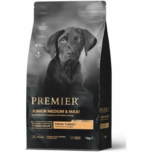 Корм сухой Premier Pet Premier Индейка для юниоров средних и крупных пород, 1 кг фото