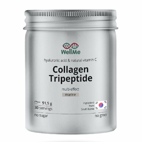 Коллаген морской трипептид с гиалуроновой кислотой и витамином С Collagen Tripeptide Multi-Effect WellМe, 30 порций фото