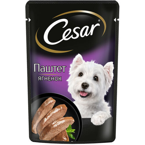 Влажный корм для собак Cesar паштет с ягненком 1 шт. х 80 г (для мелких пород) фото