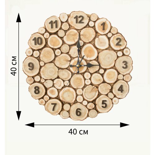 Настенные часы для бани и сауны из можжевельника 