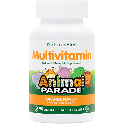 NaturesPlus Source of Life Animal Parade Children's Chewable Multi-Vitamin & Mineral Supplement апельсин 90 таблеток в форме животных фото